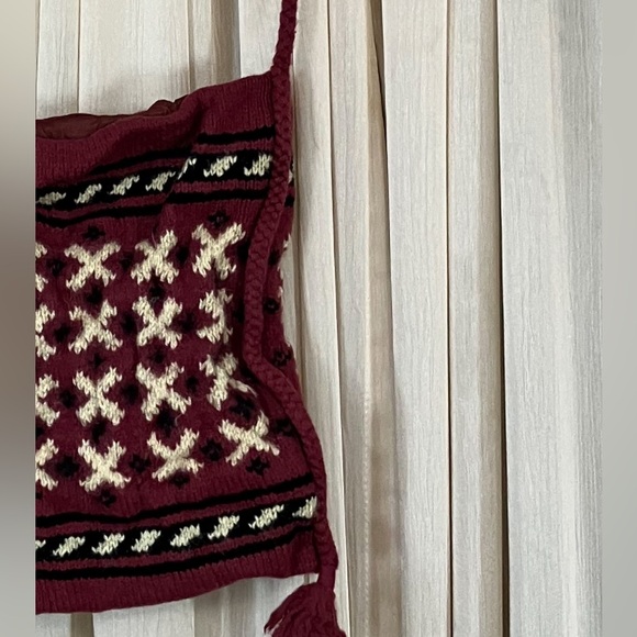 Red knit boho bag - Picture 4 of 5